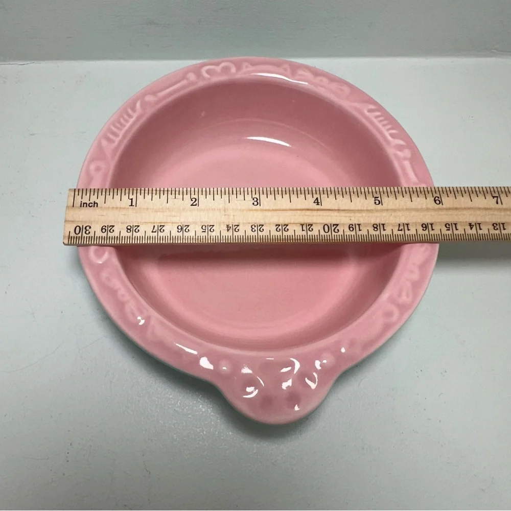 AQUAINNO Ceramic Cat Bowl Shallow Food Dish Pink and Blue New